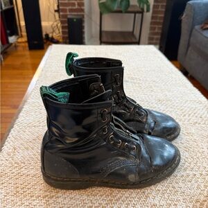 Black Leather Lace-Up Boots men’s size 9